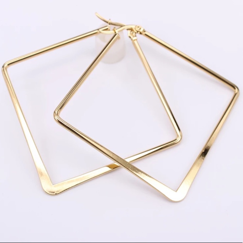 18K gold plated hoops earrings